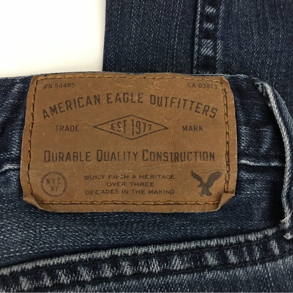 American Eagle Core Flex Dark Wash Slim Straight Jeans Size 28 - Picture 6 of 12